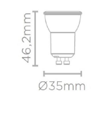 Lâmpada Stella Mini Dicróica MR11 Dimerizável 3,5 watts 2700K 36° Bivolt STH8515/27