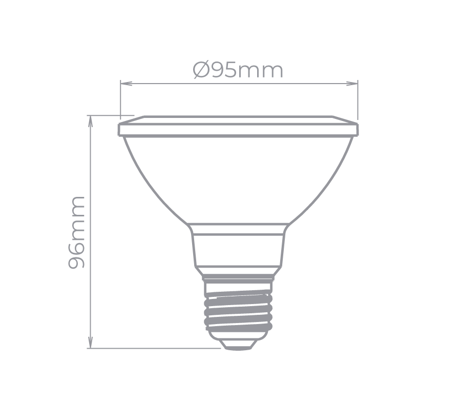 Lâmpada Led Stella PAR30 Evo E27 Dimerizável 11 watts 2700K 25° Bivolt STH7085/27