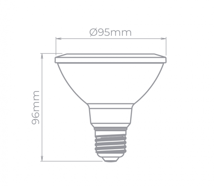 Lâmpada Led Stella PAR30 Evo E27 Dimerizável 11 watts 2700K 25° Bivolt STH7085/27