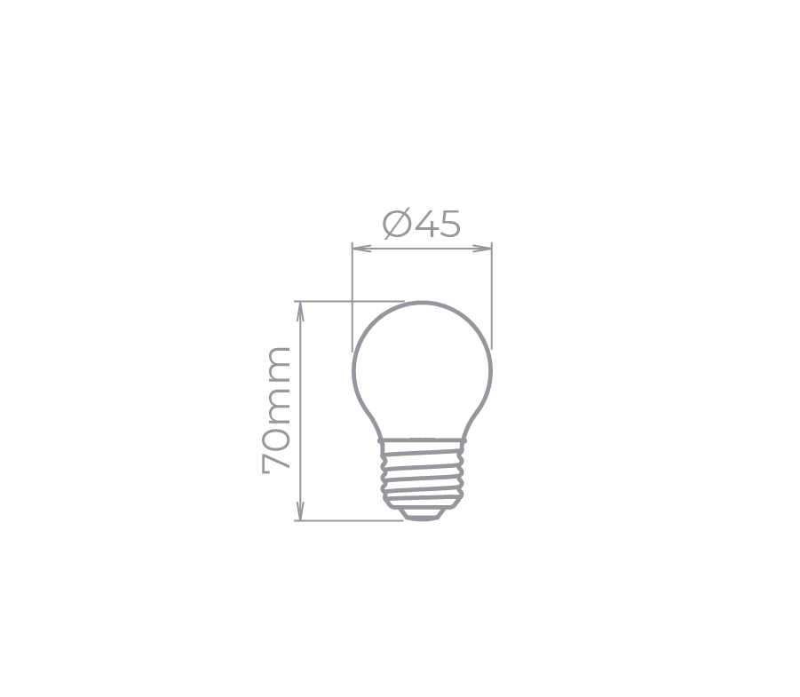 Lâmpada Led Stella Bolinha Mini Bulbo E27 3 watts 2700K 230° Bivolt STH9200/27
