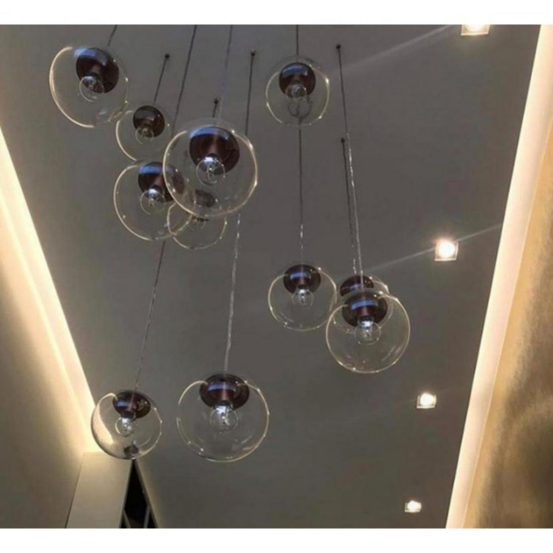 Pendente Madelustre Esphera Cristal 1L E27 Vidro Ø200mm 2784/94 