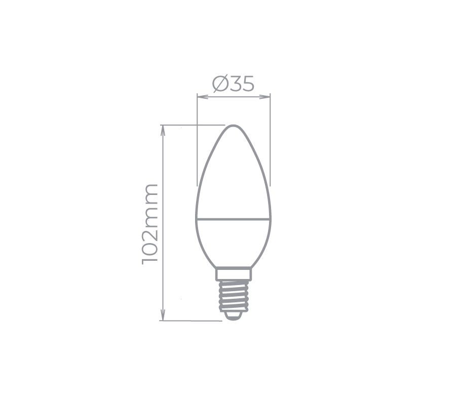 Lâmpada Led Stella Vela Fosca Bivolt E14 3 Watts 3000K STH9300/30