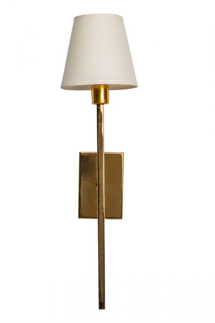 Arandela Foco Metallo Tocheiro Cúpula Tecido 1L E27 610x150x180mm AR 105/Q
