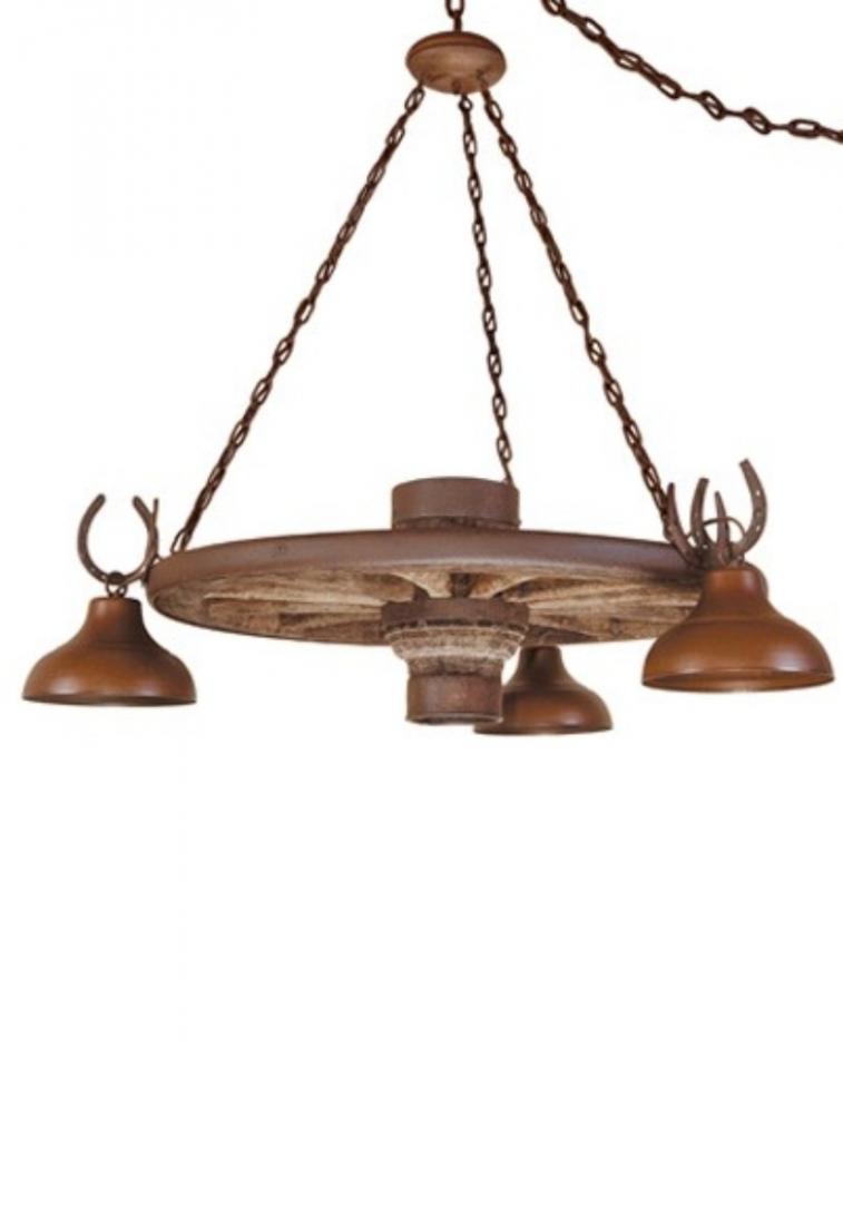 Lustre Madelustre Roda de Carroça 3L E27 Ø600mm-850mm 424