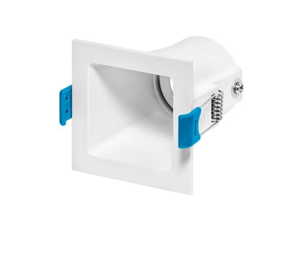 Spot Embutido Direcionável Stella Square Branco Mini Dicróica 74x74mm STH8910BR