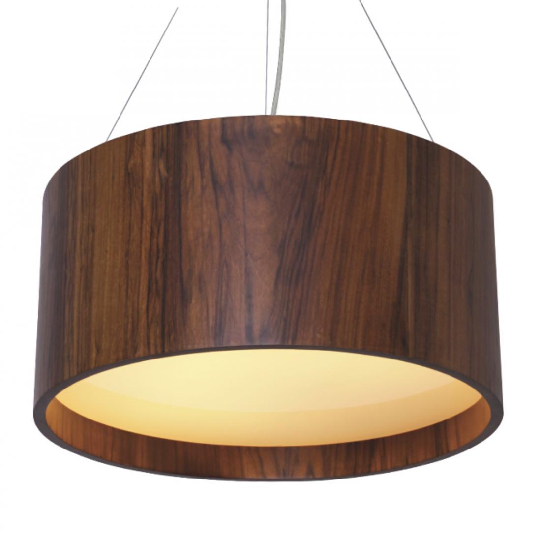 Pendente Accord Cilíndrico em Madeira 2L E27 Ø400x180mm 214
