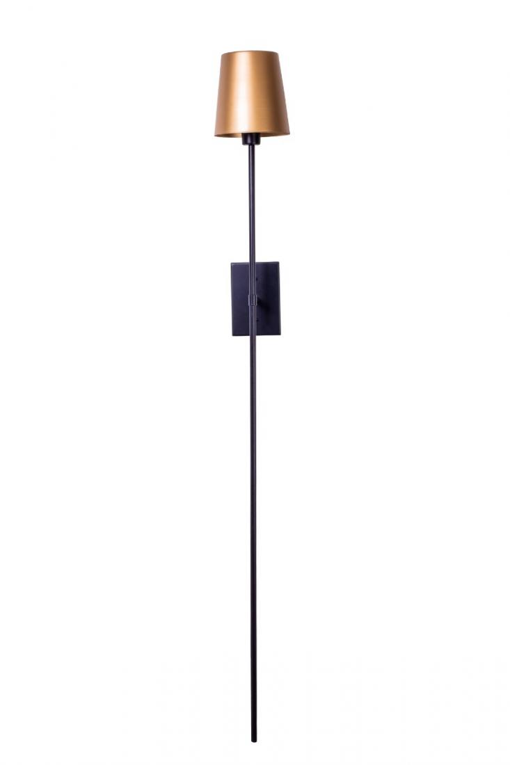 Arandela Foco Metallo Lunga Quadrada Cúpula Metal 1L E27 1390x150x180mm AR 107/QM