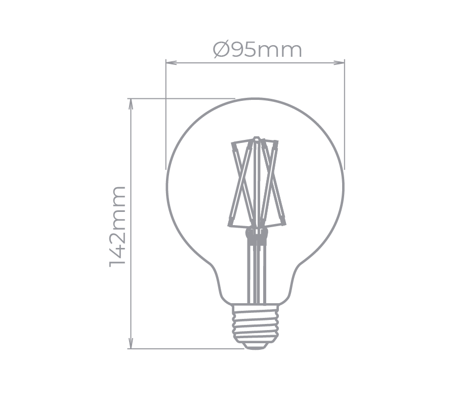 Lâmpada LED Stella G95 Ballon Filamento Vintage 2 Watts 2400K Bivolt STH6336/24