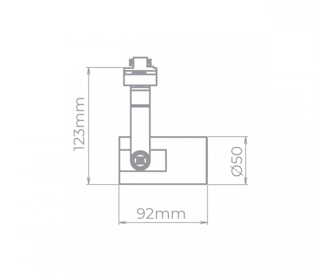 Spot para Trilho Stella Flow Branco MR11 Mini Dicróica GU10 Ø50x123x92mm SD1930BR
