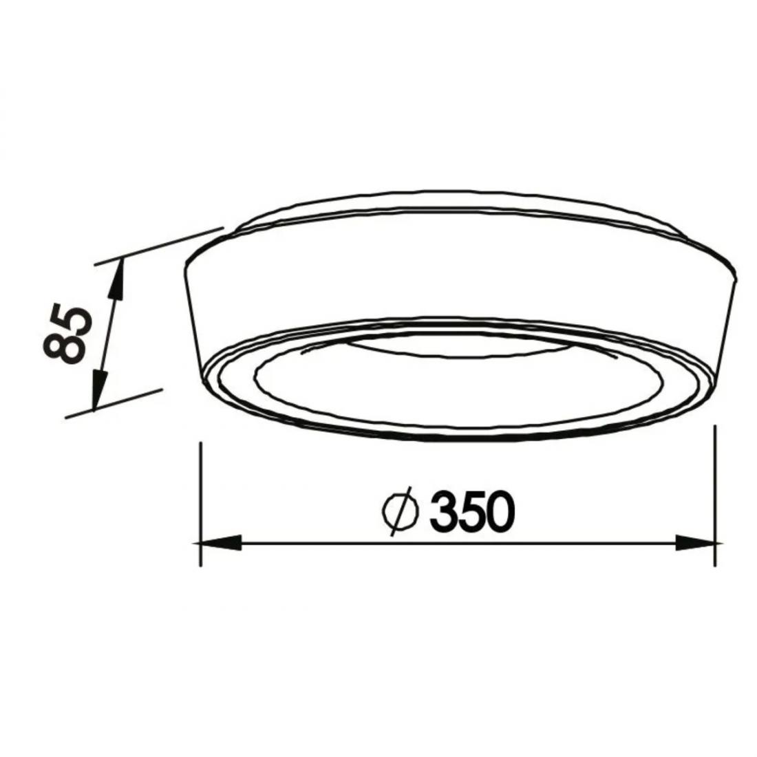 Plafon Sobrepor Newline Apollo 16,8 Watts Bivolt Ø350X85mm 580LED