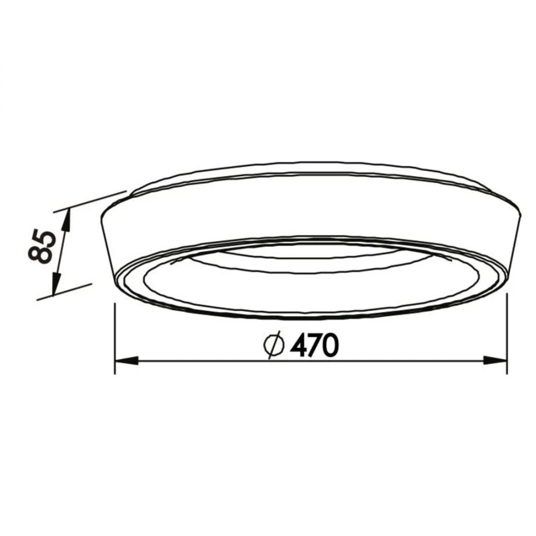 Plafon Sobrepor Newline Apollo 25,2 Watts Bivolt Ø470X85mm 581LED