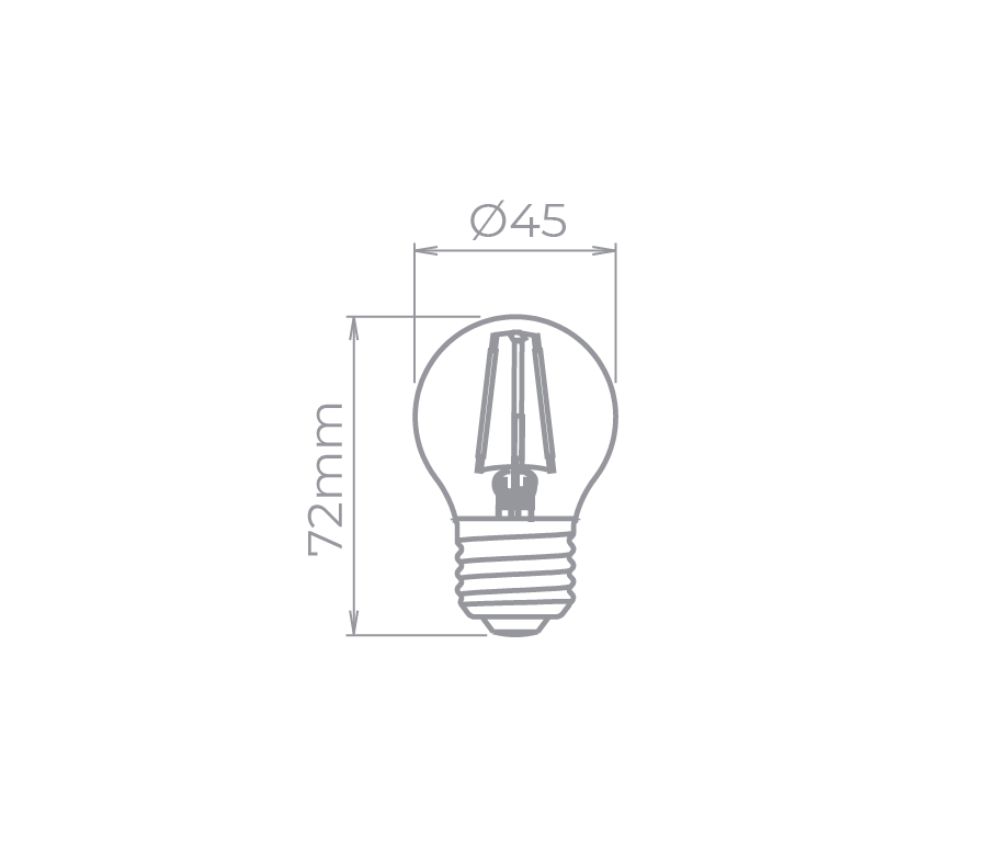 Lâmpada LED Stella Bolinha Mini Bulbo Filamento Vintage 2 Watts 2400K Bivolt STH6334/24