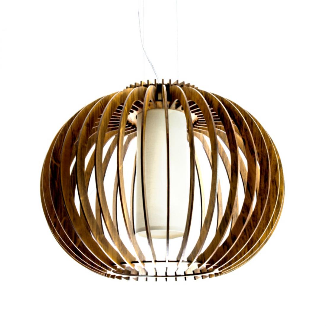 Pendente Accord Stecche Di Legno 1L E27 Ø470x370mm 1134