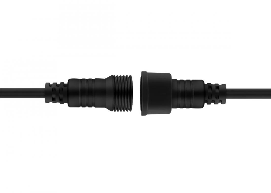 Cabo Porta Lâmpadas Stella Hang 8L E27 IP65 5,50m Preto STH7099