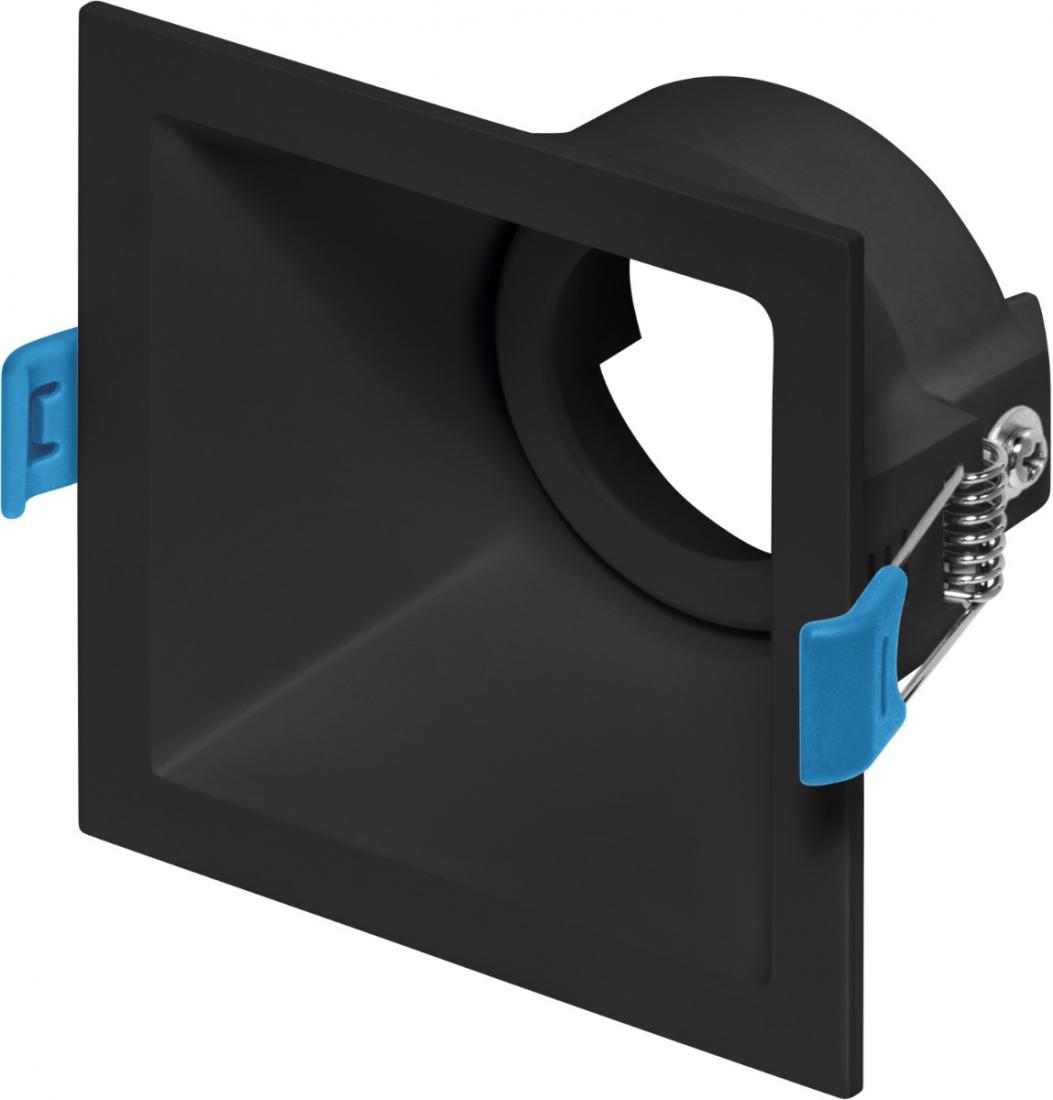 Spot Embutido Direcionável Stella Square Preto Dicróica 96x96mm STH8915PTO
