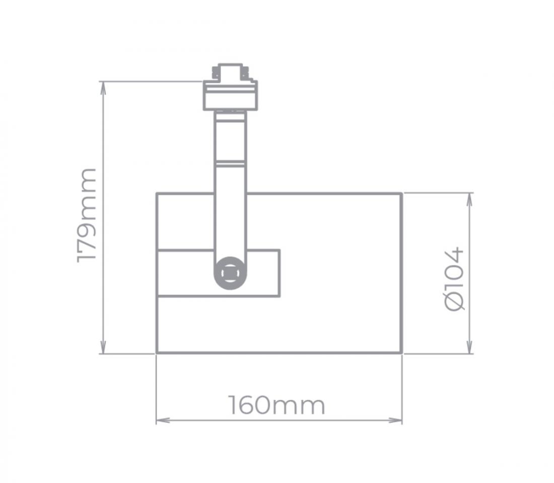 Spot para Trilho Stella Flow Branco PAR30 E27 Ø104x179x160mm SD1960BR