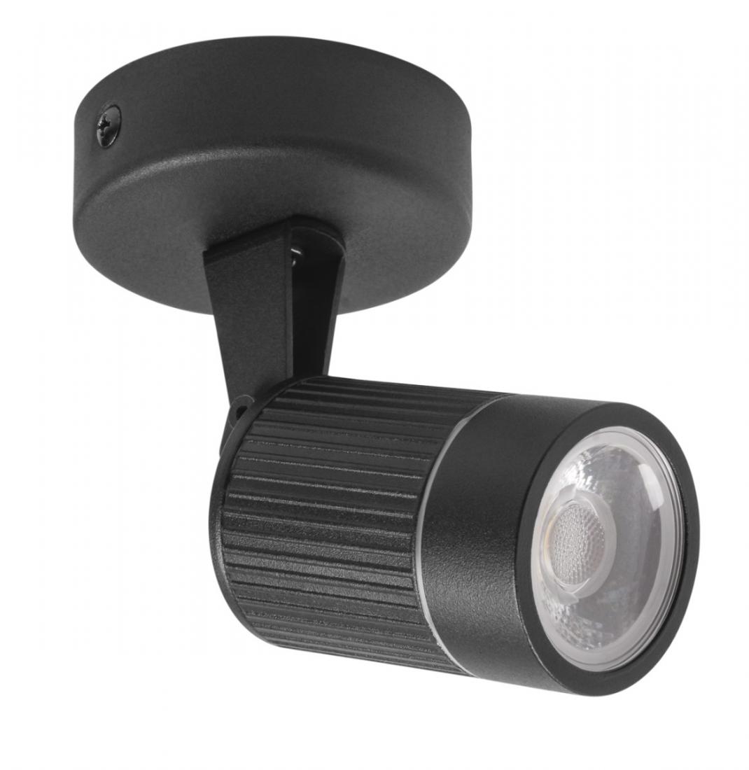 Spot LED Stella Focco Redondo 7 Watts 3000K IP65 Preto STH7701/30
