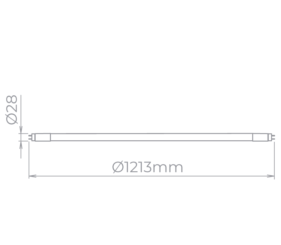 Lâmpada Stella Tubular T8 18 Watts 1200mm 4000K 200° Bivolt G13 STH9617/40