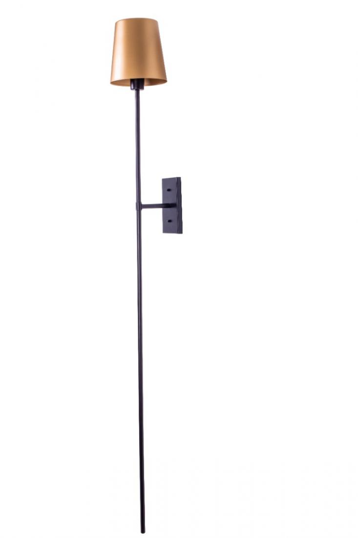 Arandela Foco Metallo Lunga Quadrada Cúpula Metal 1L E27 1390x150x180mm AR 107/QM