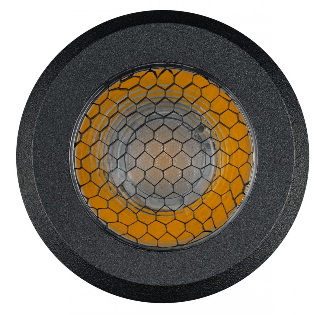 Embutido de Solo Stella Focco Grid 5 Watts 3000K IP67 12° Bivolt Grade Antiofuscante Preto STH8716/30