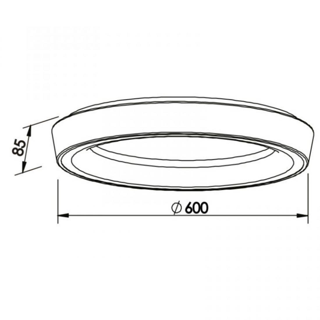 Plafon Sobrepor Newline Apollo 33,6 Watts Bivolt Ø600X85mm 582LED