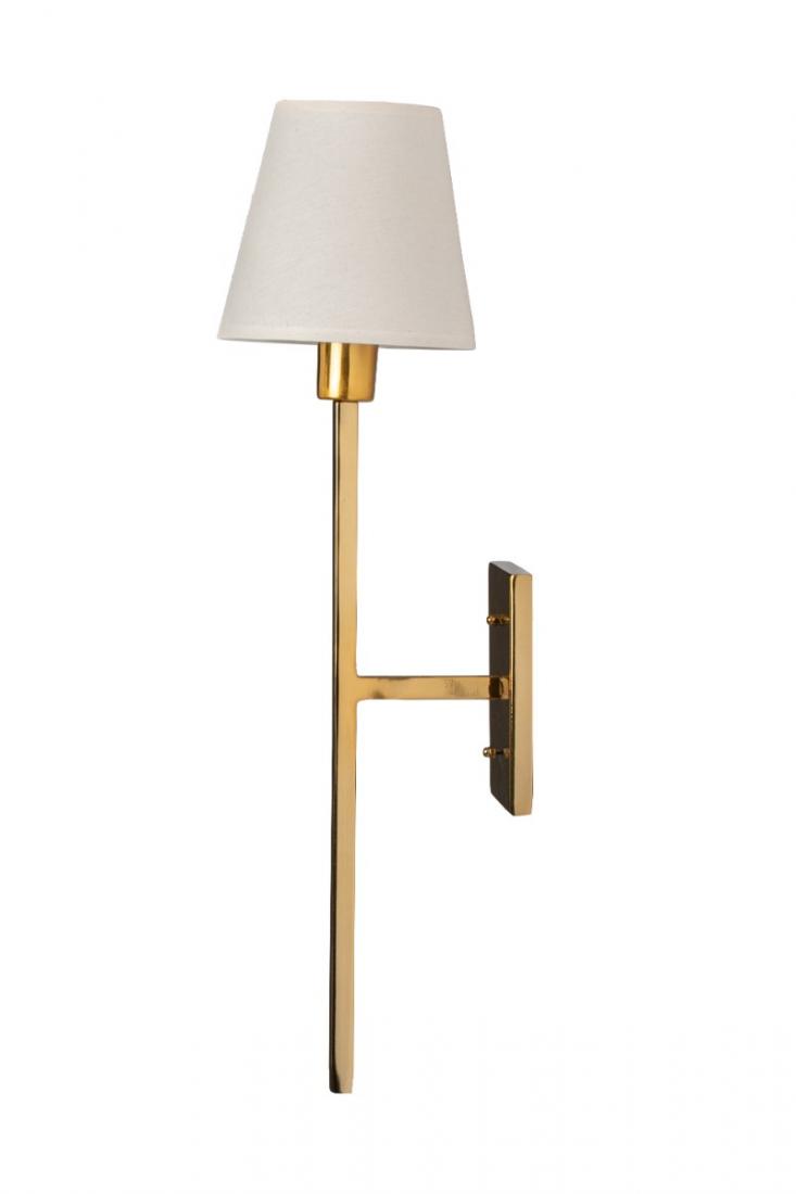 Arandela Foco Metallo Tocheiro Cúpula Tecido 1L E27 610x150x180mm AR 105/Q