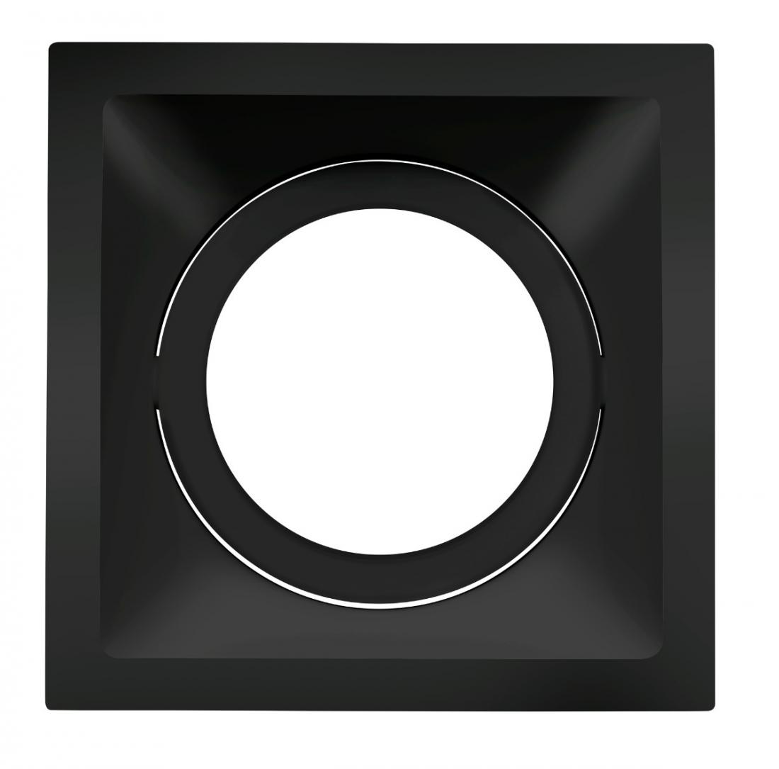 Spot Embutido Direcionável Stella Square Preto Mini Dicróica 74x74mm STH8910PTO