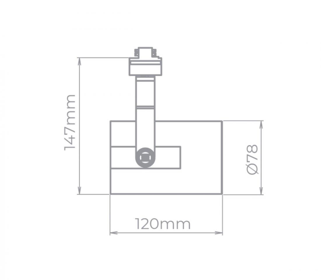 Spot para Trilho Stella Flow Branco AR70 GU10 Ø78x147x120mm SD1970BR