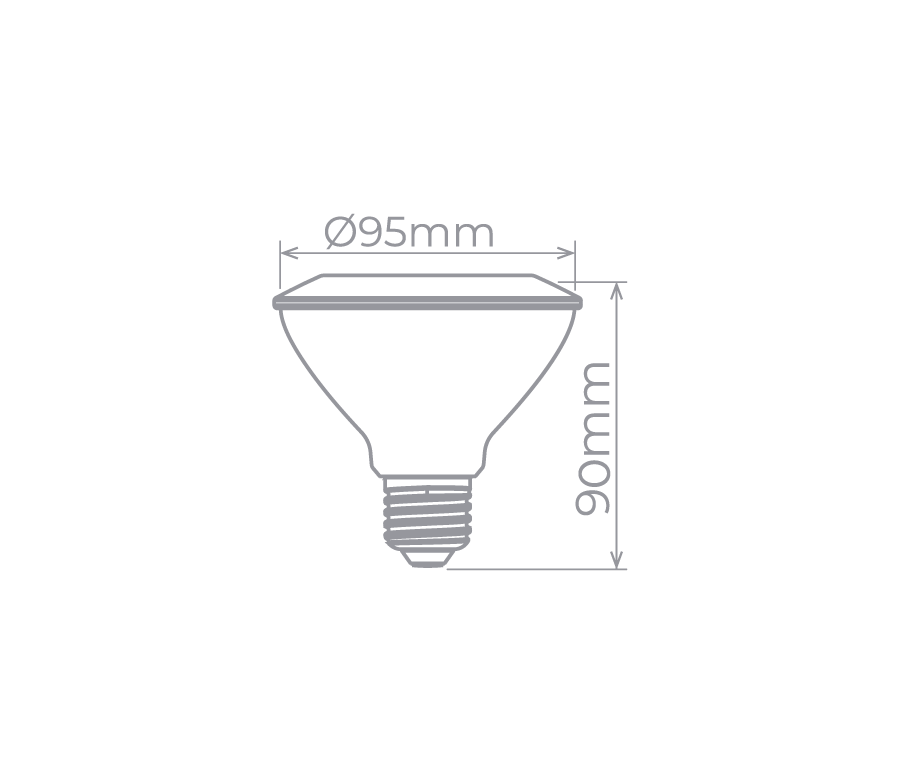 Lâmpada Led Stella PAR30 E27 9 watts 2700K 25° Bivolt STH9030/27