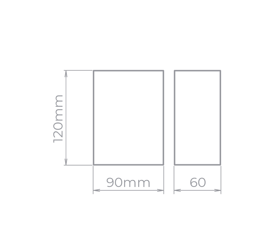Arandela Stella Effekt 8 Watts 3000K IP65 Facho Duplo Aberto 120x90mm Preto STH6731/30