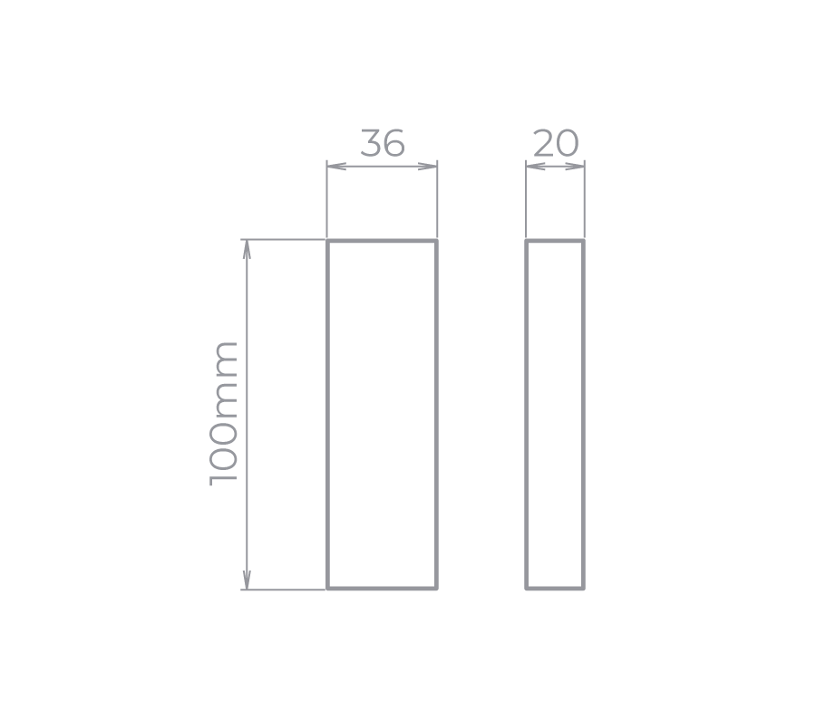Arandela Stella Wall Mini 5 Watts 3000K IP65 100x36mm Branco Fachos Fechados STH9732BR/30