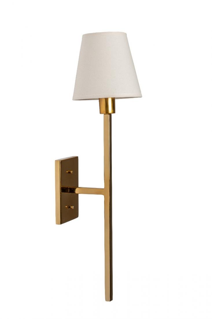 Arandela Foco Metallo Tocheiro Cúpula Tecido 1L E27 610x150x180mm AR 105/Q