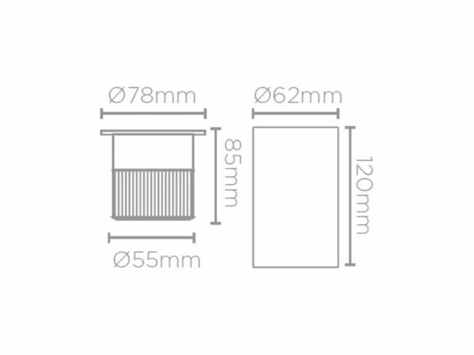Embutido de Solo Stella Focco 10 Watts Preto 3000K IP67 30° Bivolt STH7707/30