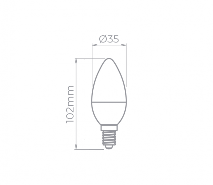 Lâmpada Led Stella Vela Fosca Bivolt E14 3 Watts 3000K STH9300/30