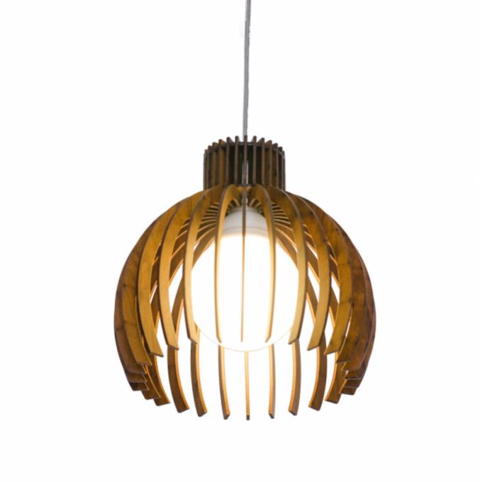 Pendente Accord Stecche Di Legno 1L E27 Ø270x260mm 1180