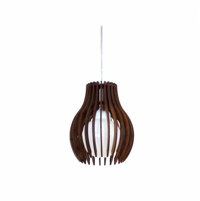 Pendente Accord Stecche Di Legno 1L E27 Ø180x220mm 1236