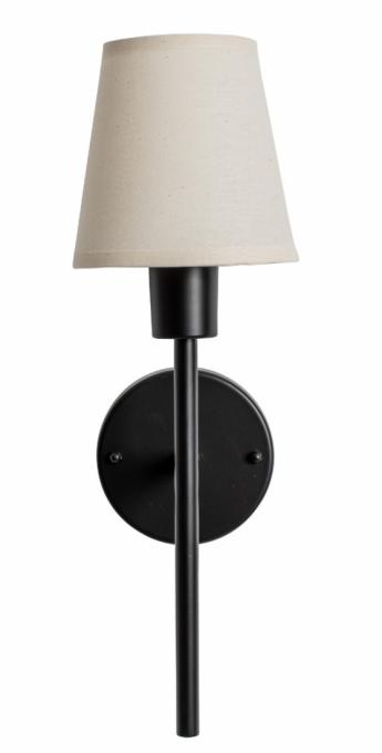 Arandela Foco Metallo Tocheiro Mini Cúpula Tecido 1L E27 380x130x160mm AR 124