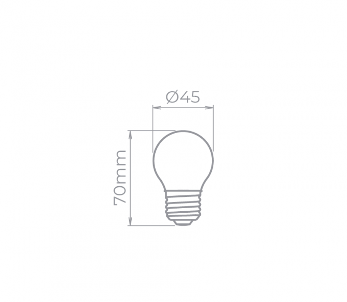 Lâmpada Led Stella Bolinha Mini Bulbo E27 3 watts 3000K 230° Bivolt STH9200/30