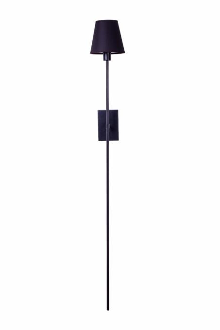 Arandela Foco Metallo Lunga Quadrada Cúpula Tecido 1L E27 1390x150x180mm AR 107/Q