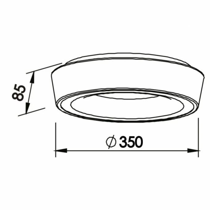Plafon Sobrepor Newline Apollo 16,8 Watts Bivolt Ø350X85mm 580LED