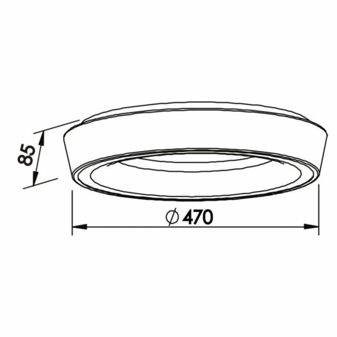 Plafon Sobrepor Newline Apollo 25,2 Watts Bivolt Ø470X85mm 581LED