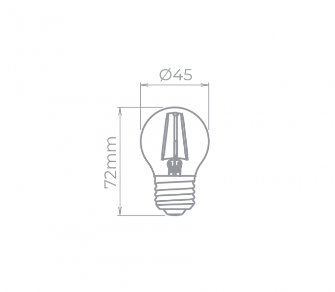 Lâmpada LED Stella Bolinha Mini Bulbo Filamento Vintage 2 Watts 2400K Bivolt STH6334/24
