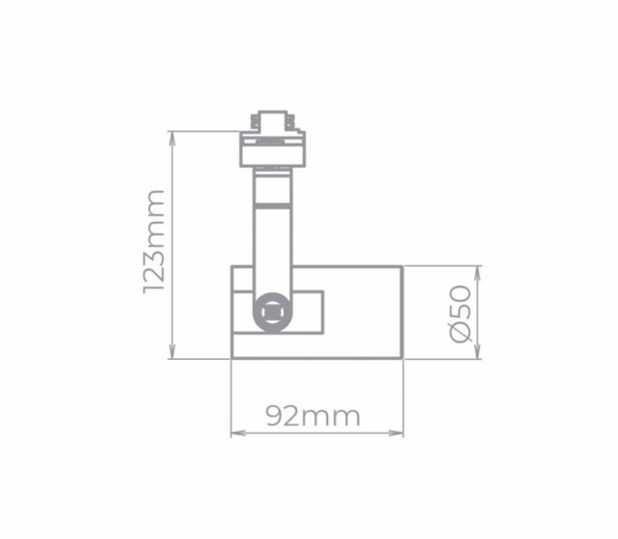 Spot para Trilho Stella Flow Preto MR11 Mini Dicróica GU10 Ø50x123x92mm SD1930PTO