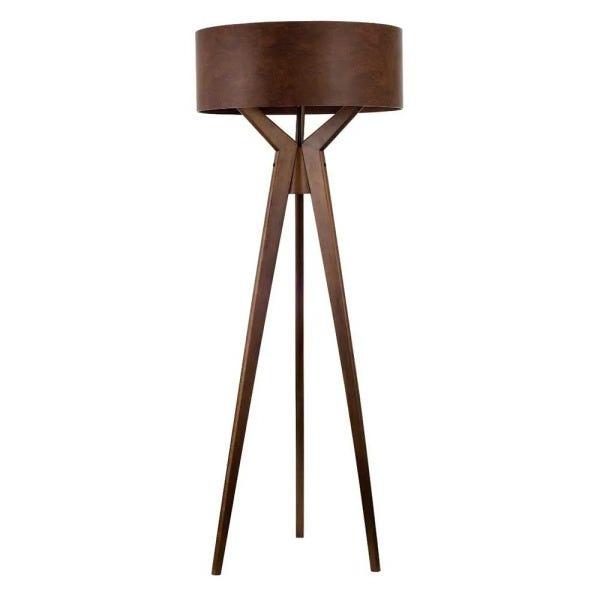 Coluna de Piso Madelustre Navi Cúpula Madeira 1L E27 Ø650x1700mm 2790