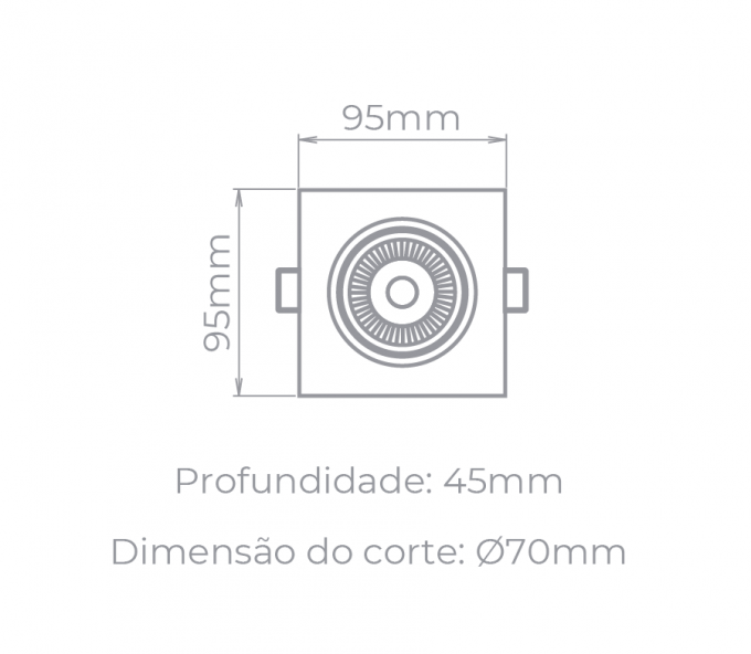 Spot de Embutir Stella Easy MR16 4.5 Watts 3000K 95x95mm STH7915/30 