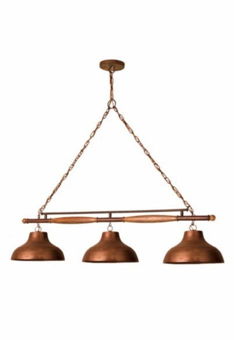 Pendente Madelustre Estância Trilho Biliar 3L E27 Ø290x1200mm 418