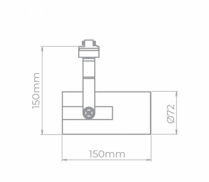 Spot para Trilho Stella Flow Branco PAR20 E27 Ø72x150x150mm SD1950BR
