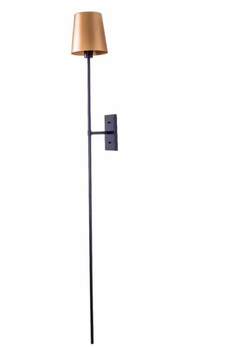 Arandela Foco Metallo Lunga Quadrada Cúpula Metal 1L E27 1390x150x180mm AR 107/QM