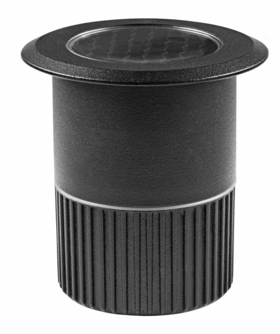 Embutido de Solo Stella Focco Grid 5 Watts 3000K IP67 12° Bivolt Grade Antiofuscante Preto STH8716/30