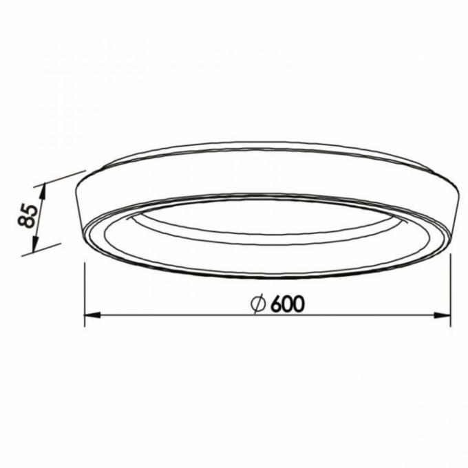 Plafon Sobrepor Newline Apollo 33,6 Watts Bivolt Ø600X85mm 582LED
